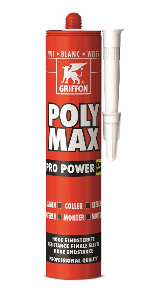Afbeelding voor Polymax montagelijm pro power wit 290ml