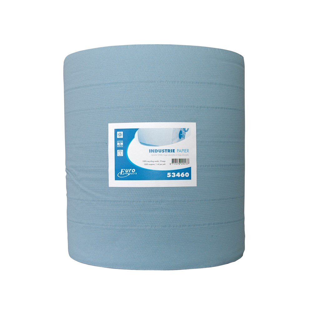 Afbeelding voor Poetspapier maxi 3-laags 400mtrx37cm blauw 