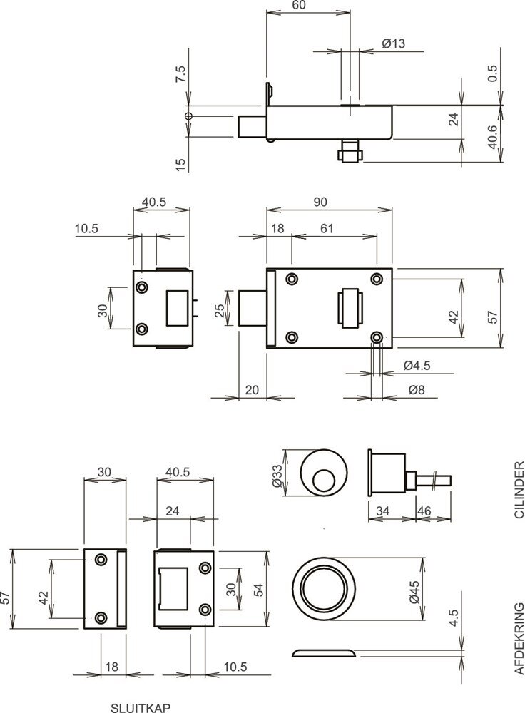 Afbeelding voor Oplegslot lips 1758/1 skg* dls 60 mm