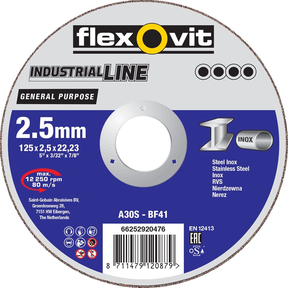 Afbeelding voor Dss staal a30s bf41 125x2,5x22,2