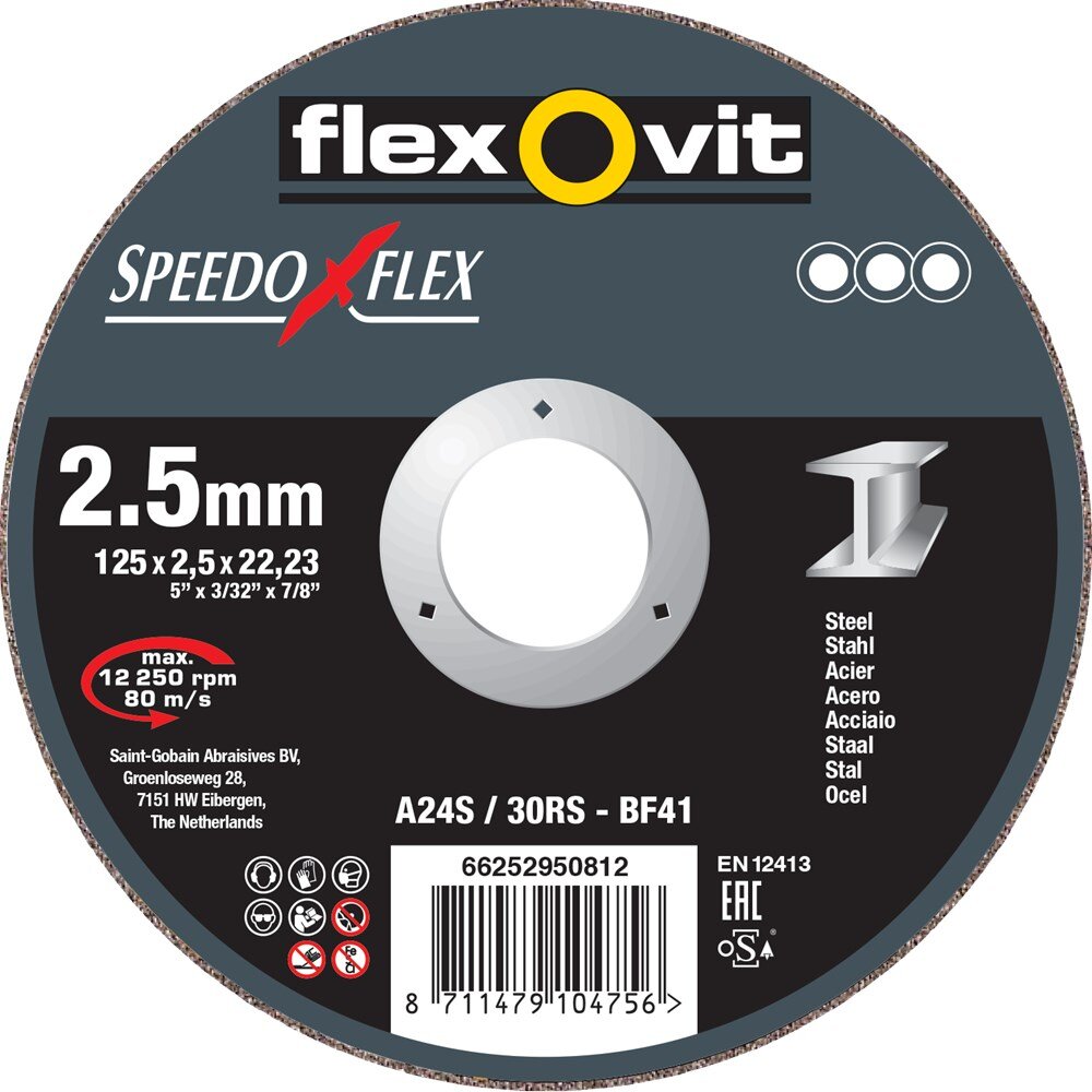 Afbeelding voor Dss staal a30r bf41 230x2,5x22,2