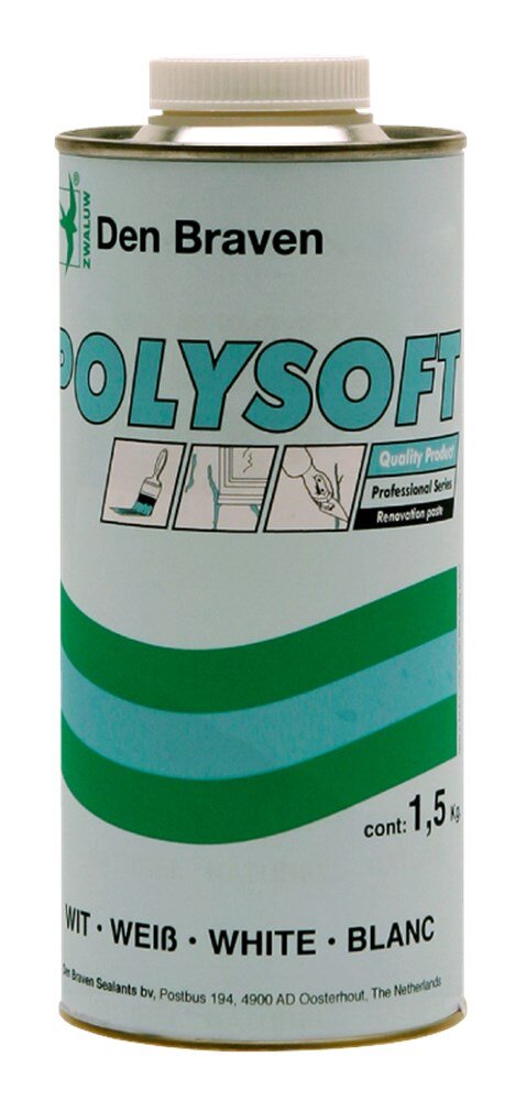 Afbeelding voor Plamuur polysoft 2-comp. wit 1,5kg